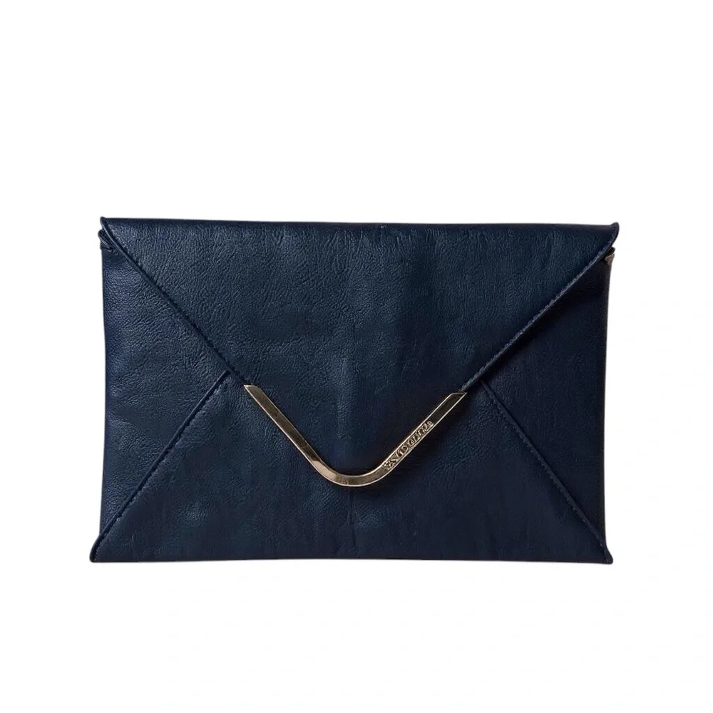 Steve Madden Slim Envelope Clutch Purse Women Color Black Size 7.75 X 11